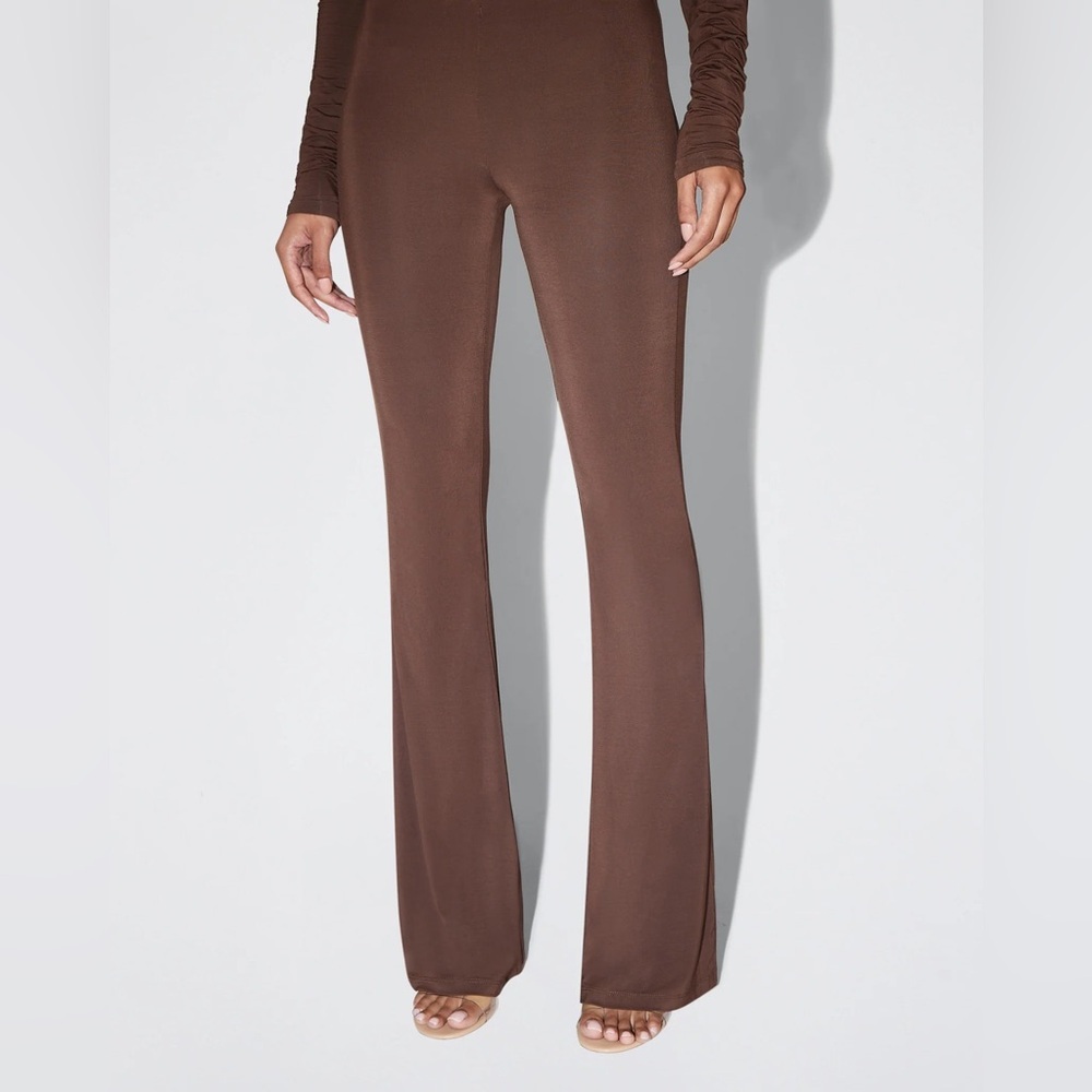 KHY by Kylie Jenner Sleek Soft Stretch Low Rise Chocolate Brown Pant Size 2X